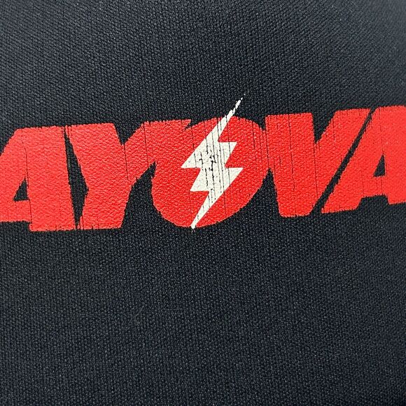 Vintage 90s Rayovac Batteries Trucker Hat Cap Battery Mesh Snapback Black - Picture 6 of 10